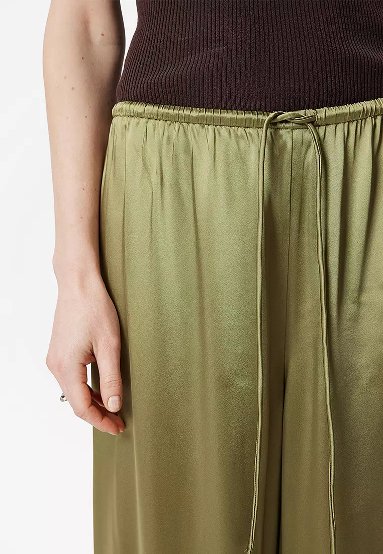 Drawstring Satin Trousers