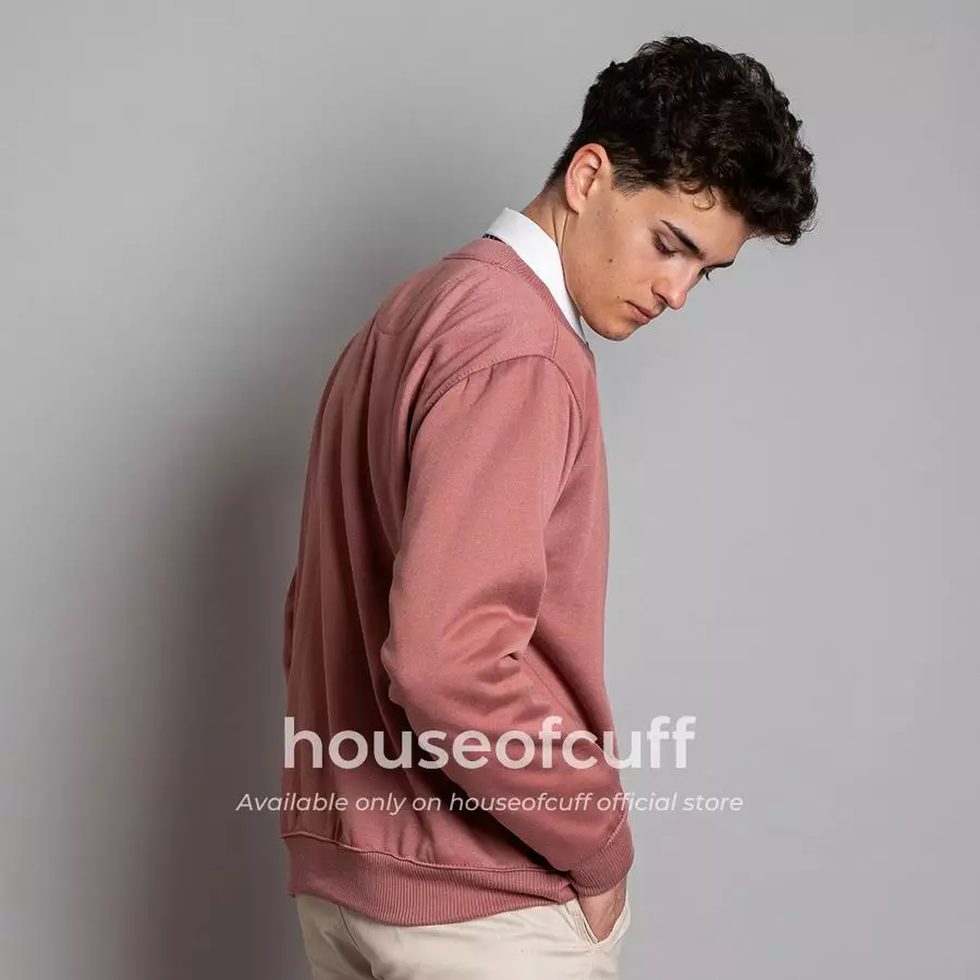 Houseofcuff sweater crewneck basic outer dusty pink