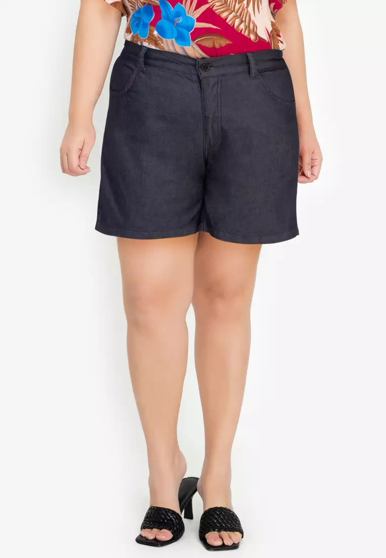 Plus size knit outlet shorts