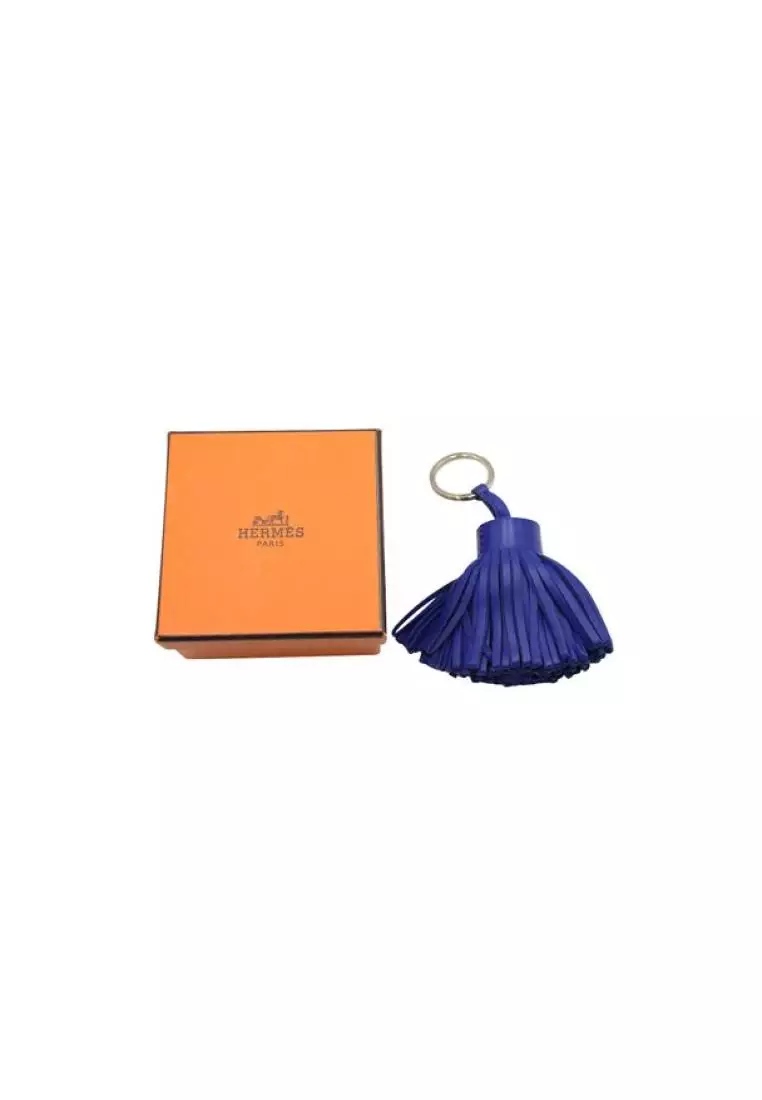 Buy Hermès PreLoved Hermès Bleu Electrique Carmen Tassel Keyring 2023