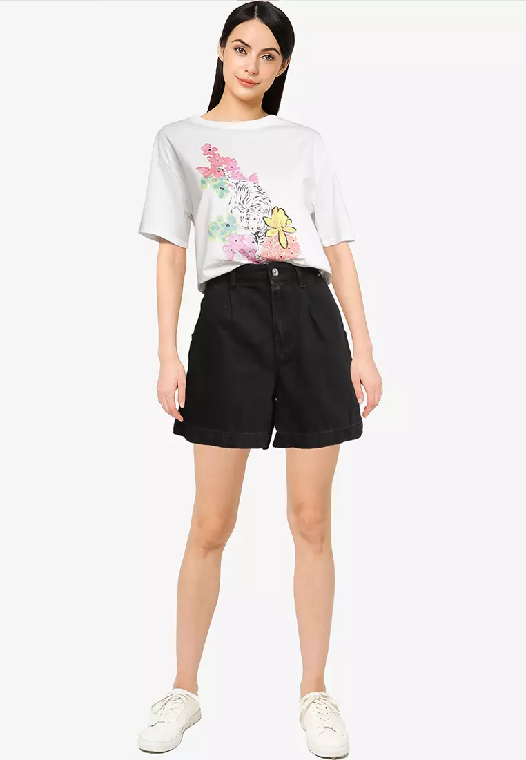 Slouchy Pleated Shorts