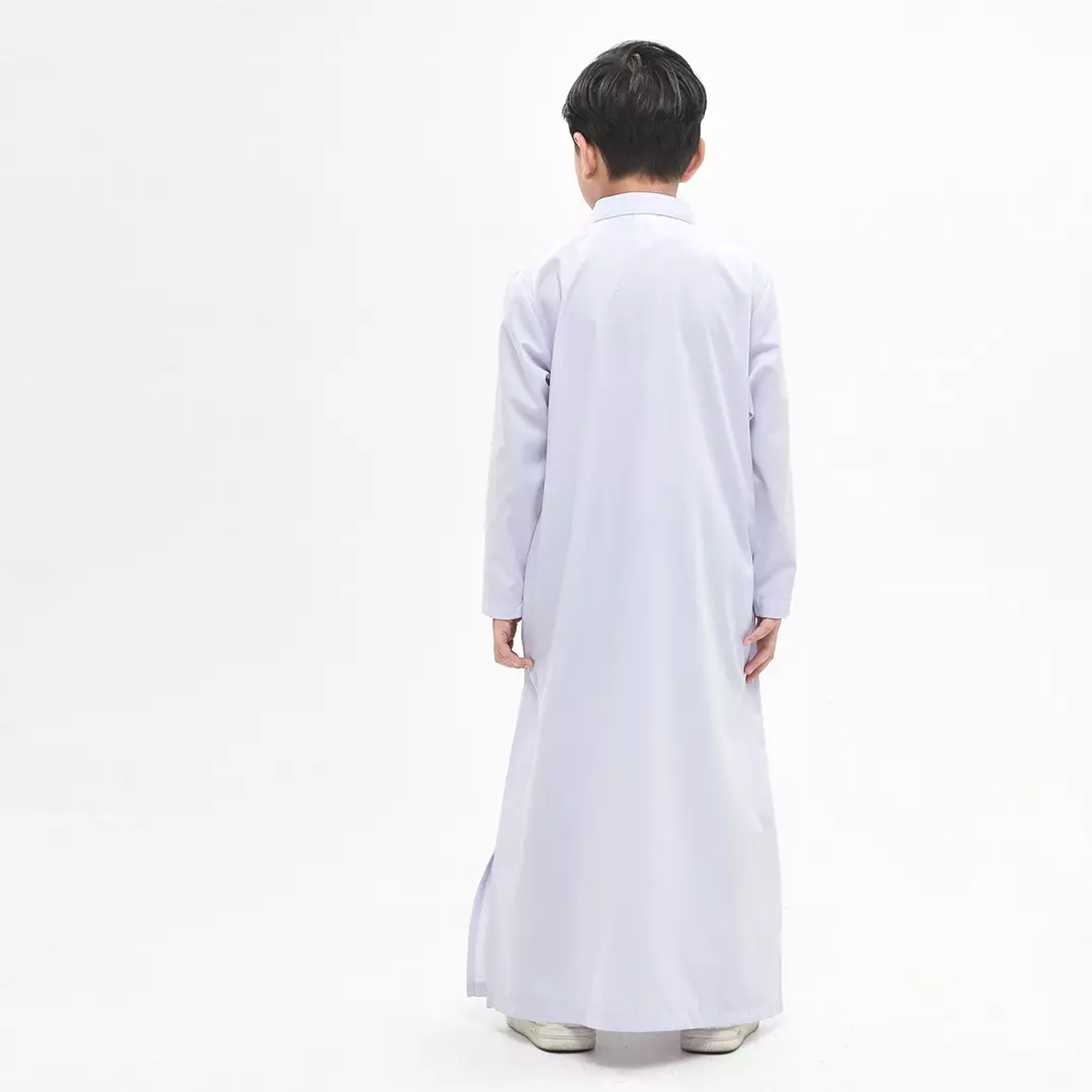 Rabbani - Jubah Koko Anak Laki-Laki Lengan Panjang Bani Batuta Jukid Maxi Ayoub - White