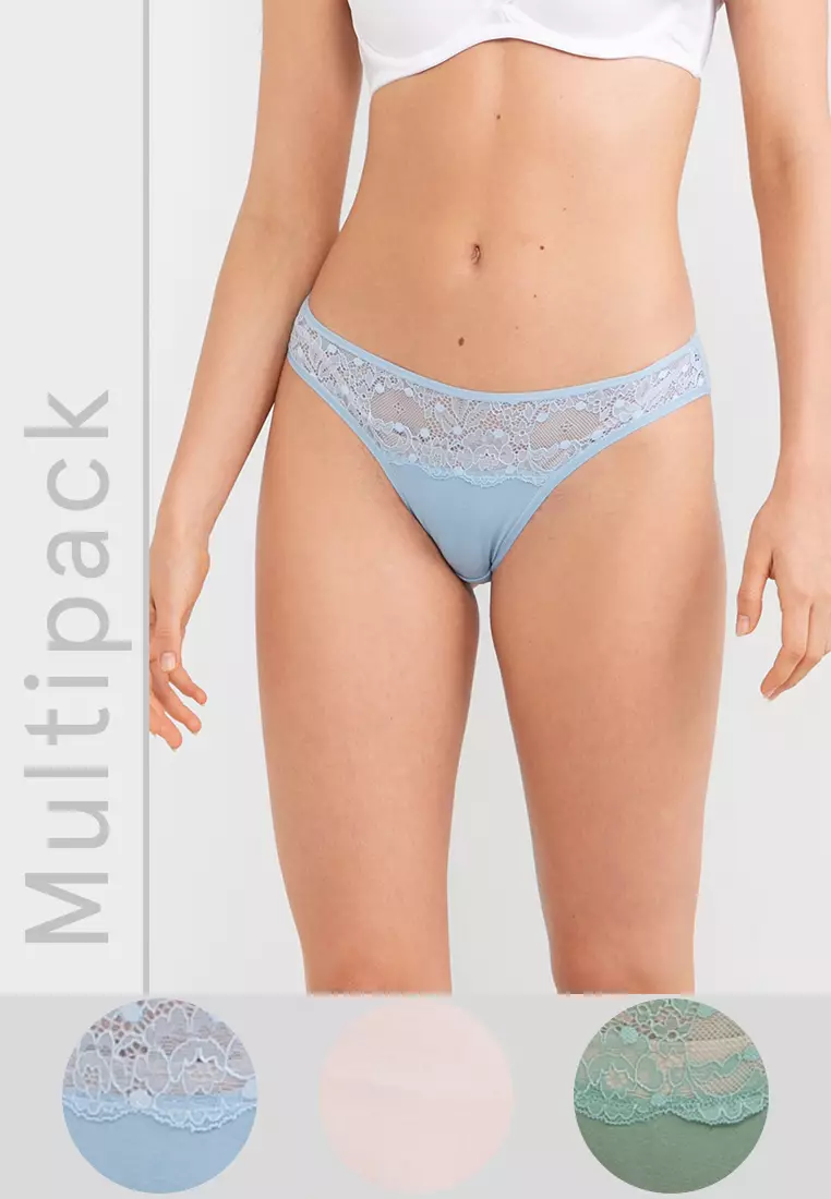 Buy Penti Multipack Lacy Detail Panties Online