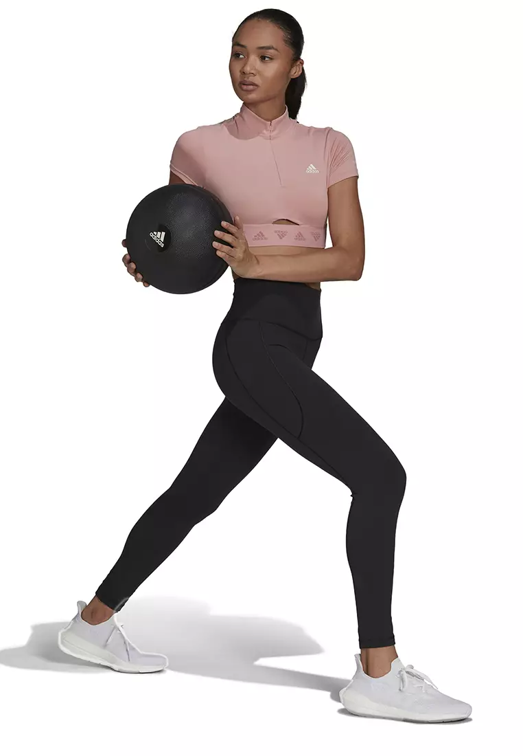 Buy ADIDAS hyperglam crop zip tee 2023 Online | ZALORA Singapore