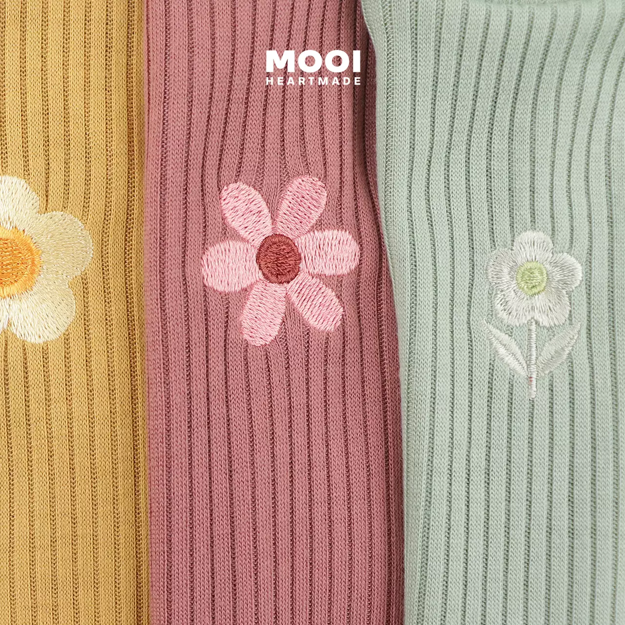 Mooi Atasan Anak Perempuan Yumiko Rib Top - Ryegrass