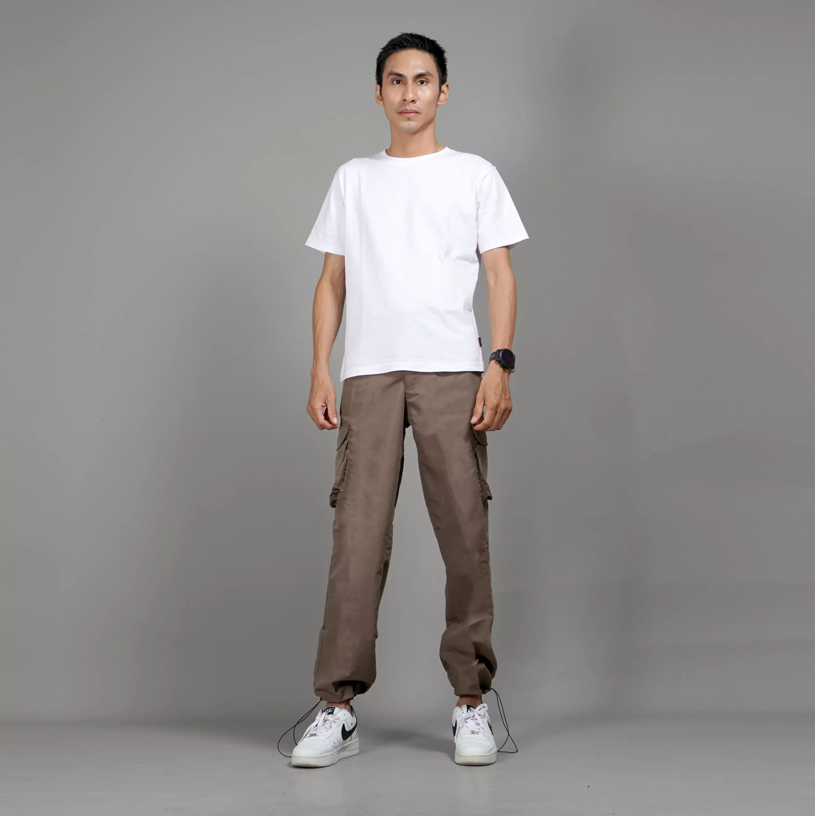 REAGAN Celana Panjang Cargo Pria Celana Panjang Pria Cargo Pants - BROWN