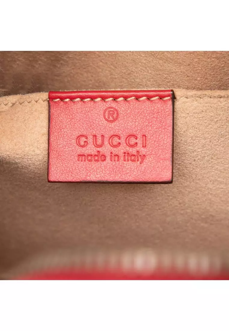 二手 Gucci 小號 GG Marmont Matelasse 皮革雙肩包