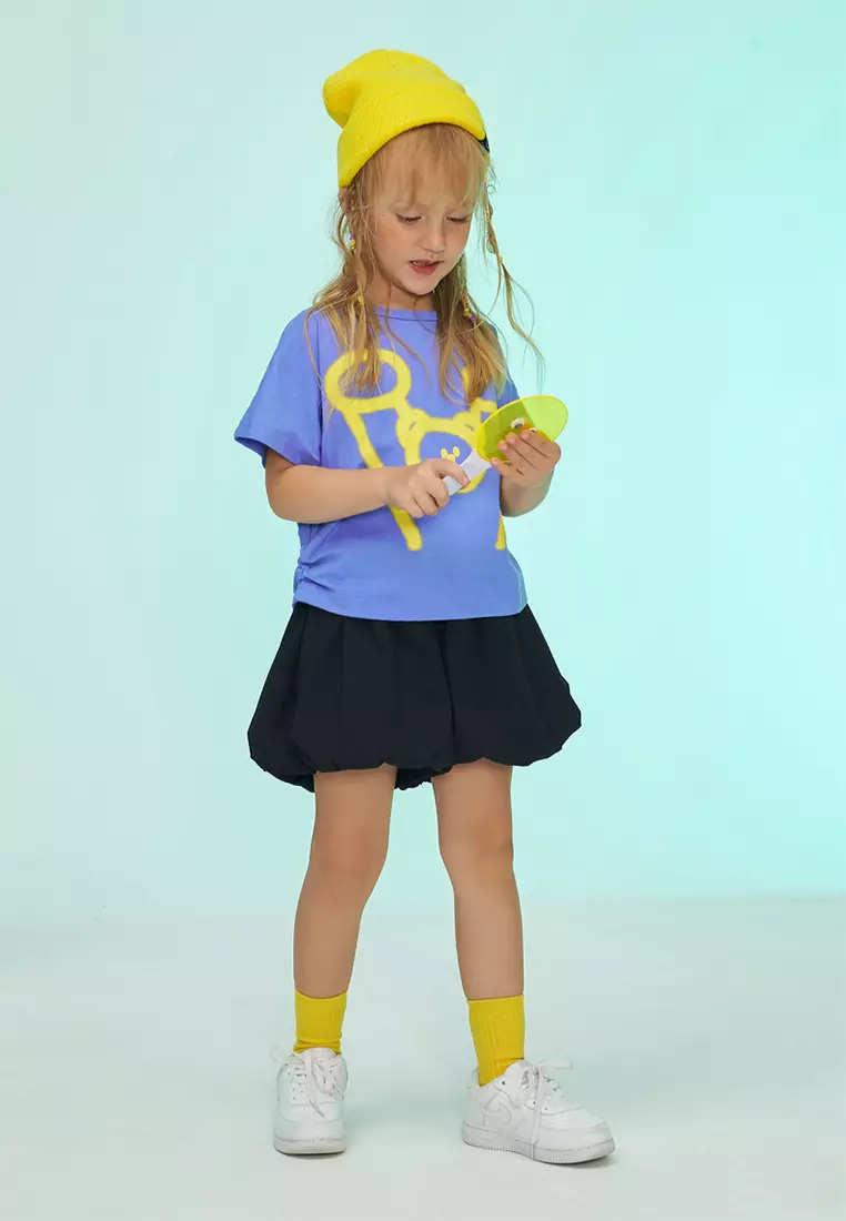 儿童廓形连袖短袖T恤纯棉