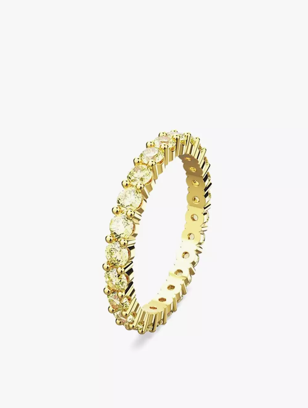 Matrix Ring, Round Cut, Yellow, Gold-Tone Plated - 52 - Yellow
