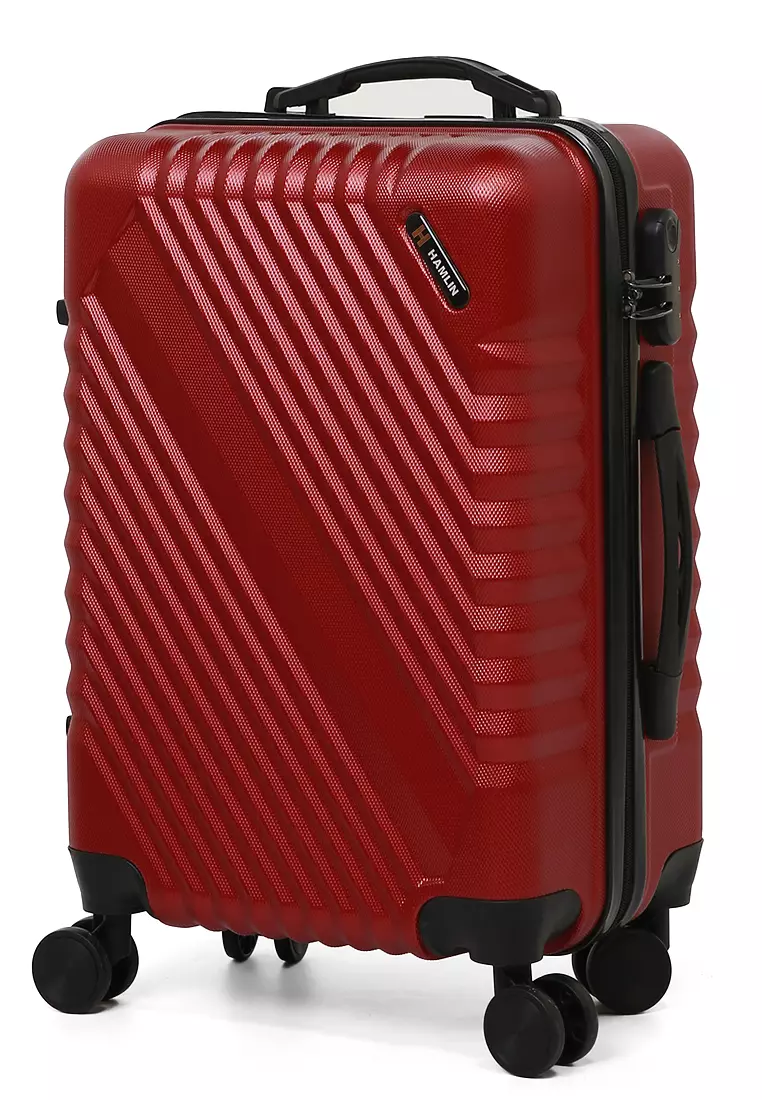 Carlton Koper Unisex Size 20 Inch Travel Bag Large Compartment Kunci Kode Angka Material Fiber ABS ORIGINAL - Red