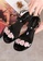 Twenty Eight Shoes black 3D Flora Jelly Heels Rain Shoes VR239 64498SH75E280DGS_3