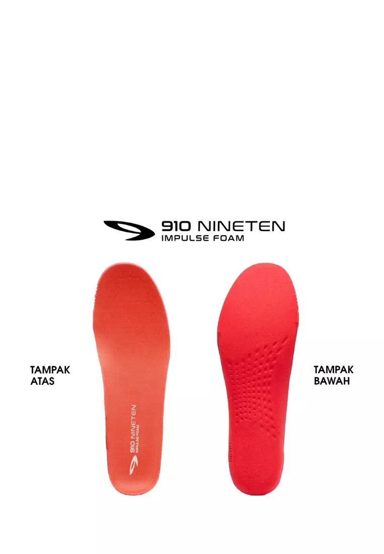 910 Nineten Yuza MARS JEZERO Sepatu Trail - MERAH BATA/HITAM