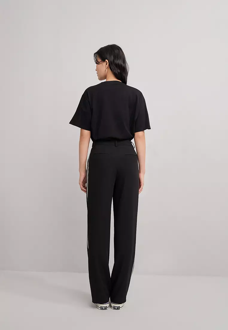 Sporty Long Pants with Side Stripes