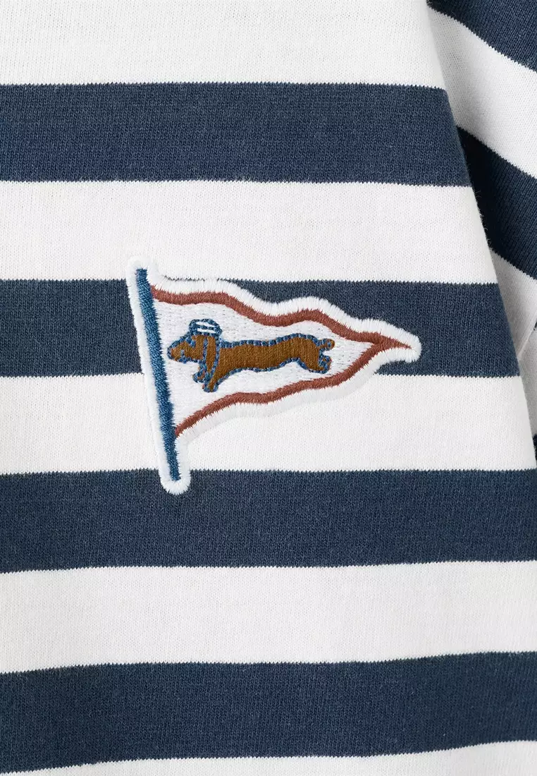 Embroidery Striped T-Shirt