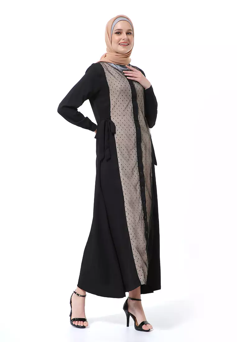 Palupi Dress Gamis Muslimah Wanita Lengan Panjang Regular Fit High Quality - Coksu