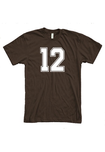 MRL Prints brown Number Shirt 12 T-Shirt Customized Jersey A9012AA00D4BE0GS_1