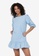 JACQUELINE DE YONG blue Scarlet 3/4 Short Quilt Dress CF4A3AA5181EDDGS_1