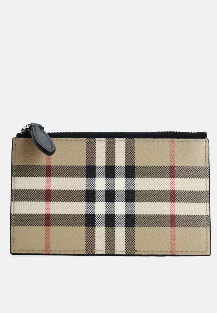 Buy Burberry Check Zip Card Case 2026 Online | ZALORA
