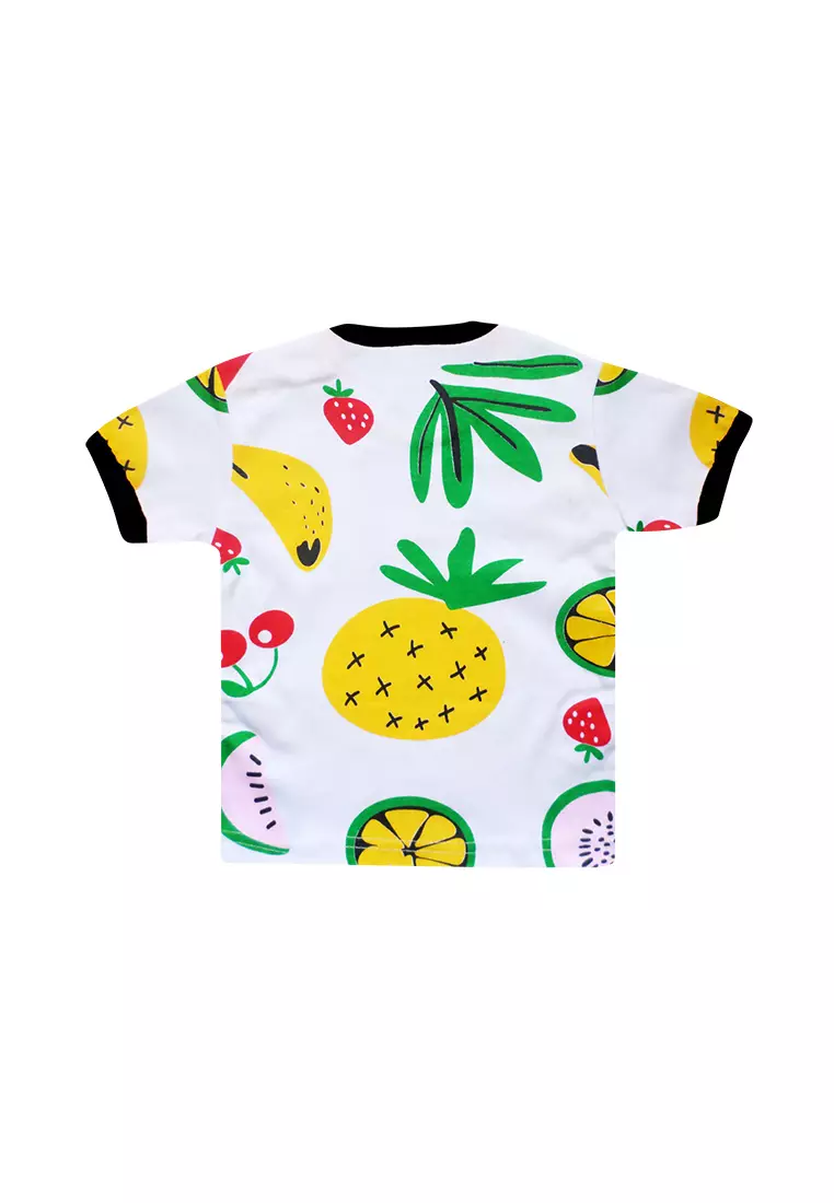 Skabe Pakaian Bayi Anak Laki Laki Baju Atasan Oblong Lengan Pendek Motif Fruits Setelan Kaos Baby Putih All Size Untuk Usia 0 Sampai 6 Bulan 3215 Everyday