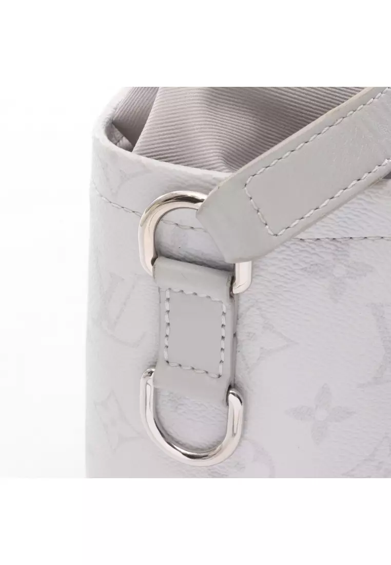 Pre-Loved Louis Vuitton Chalk Nano Bag white monogram Shoulder bag PVC leather white Light gray