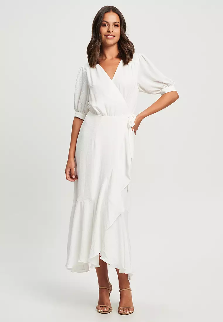Buy Tussah Elena Wrap Dress 2024 Online ZALORA Singapore