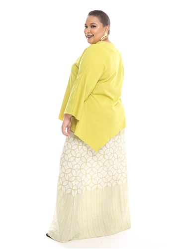 Buy Seri Modern Kurung Batik from PLUMERIA in Yellow and Green only 289