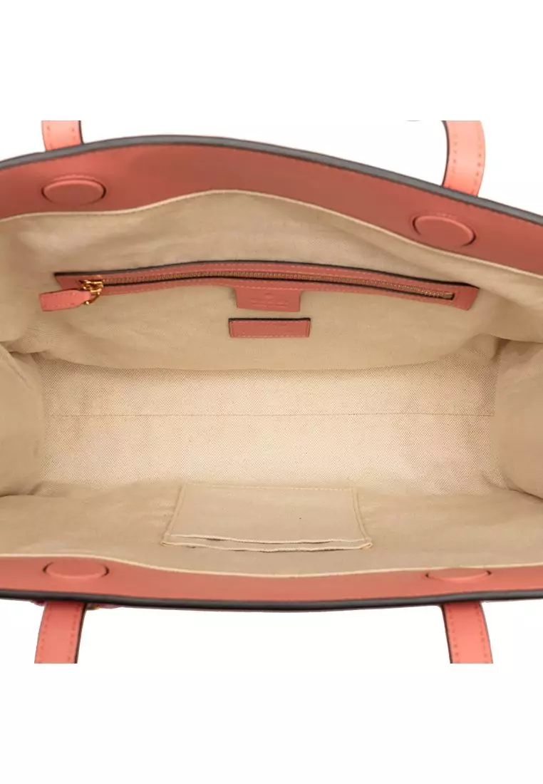 Pre-Loved Gucci Gg Marmont Calfskin Ribbon Tote