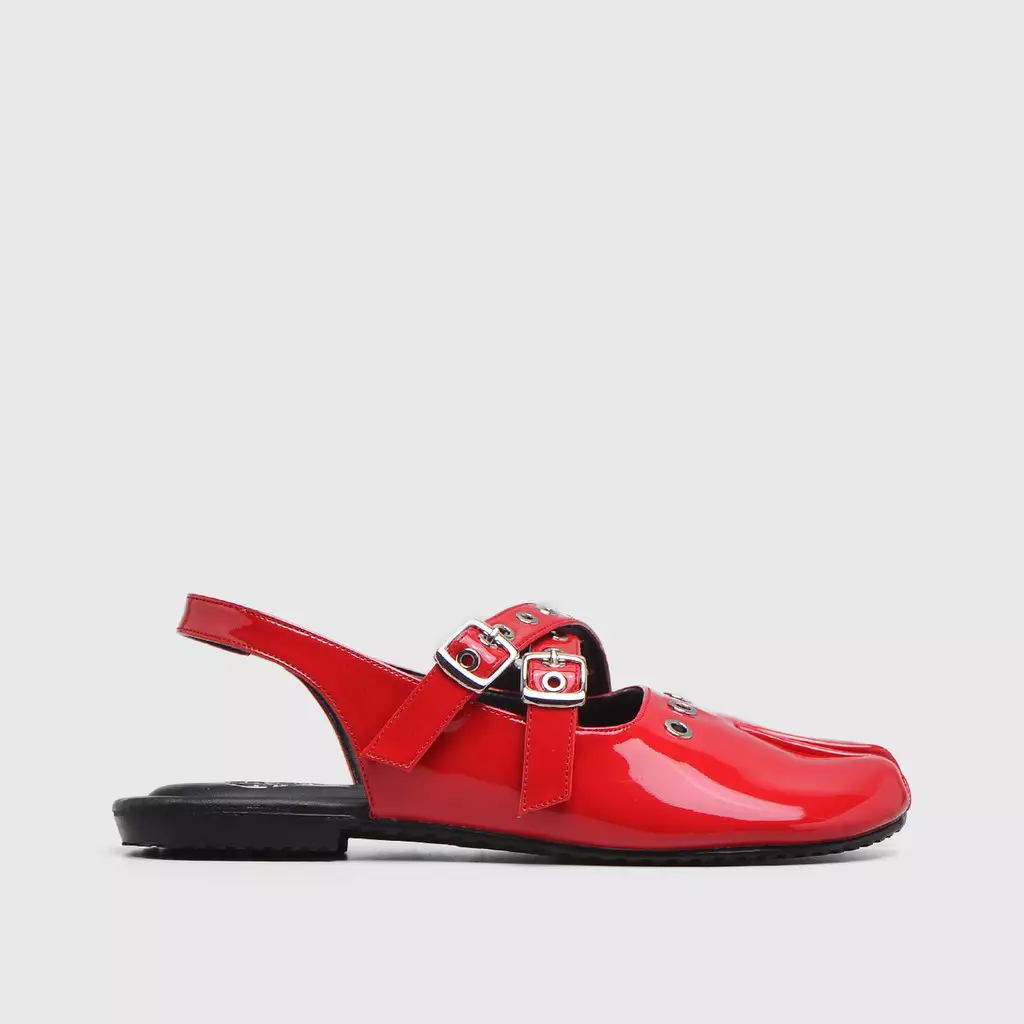 Flowie Flat Shoes Red