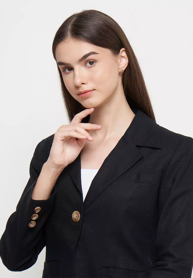 KLA - Setelan Blazer Rok Dawn Black