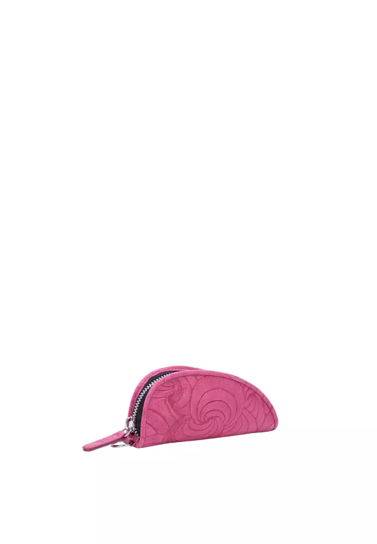 拉鏈鎖匙包 - 糖果粉紅色