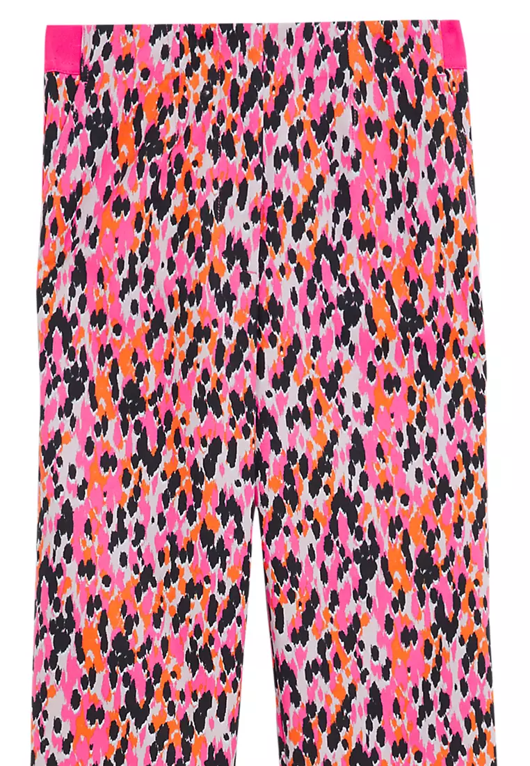Cotton Rich Animal Print Slim Fit Trousers