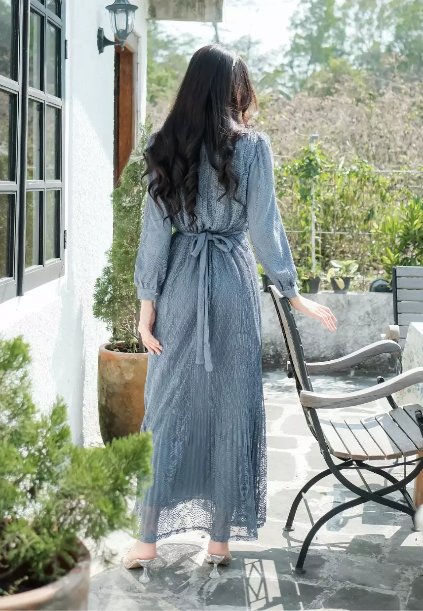 Ivanka Dress - Steel Blue