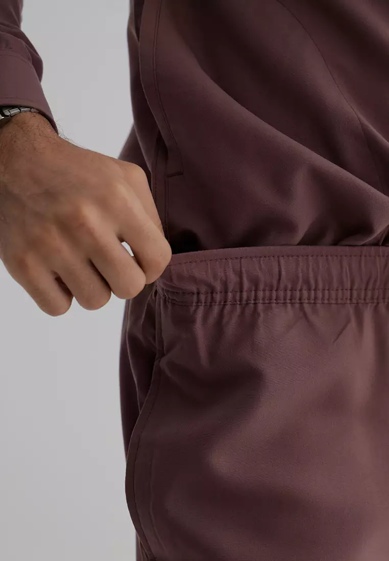 OXCON Kemeja Setelan Koko Kurta Moslem Wear Brown