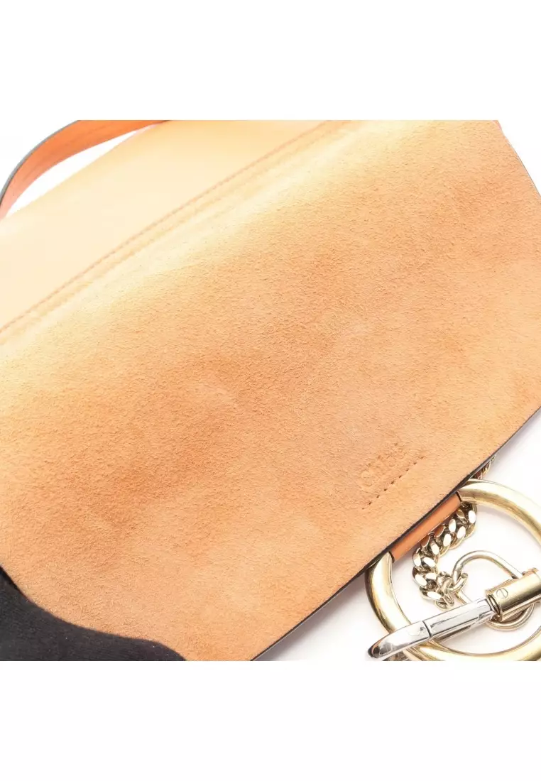 Pre-Loved Chloé FAYE Faye Shoulder bag leather suede coral orange