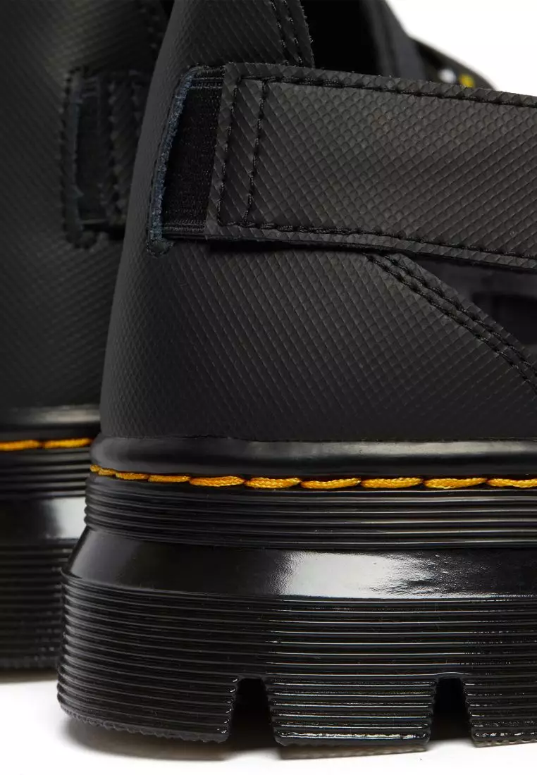 PEARSON STRAPPY WEBBING SANDALS -  BLACK