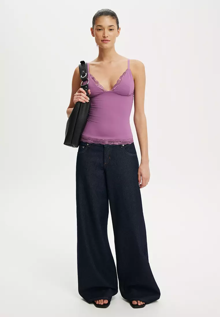 Low Rise Wide Jeans