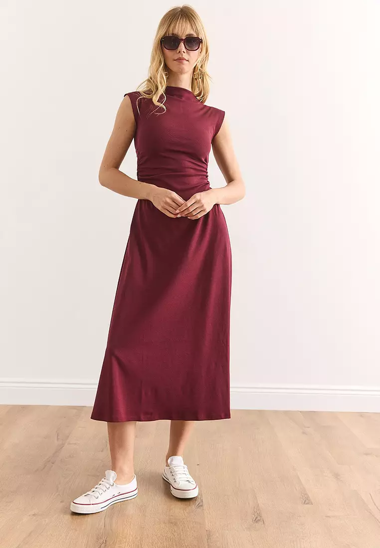 Waist Fitted Steel Interlock Dress