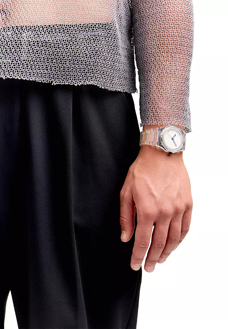 Exp_White Nylon Bracelet Watch, 39 mm