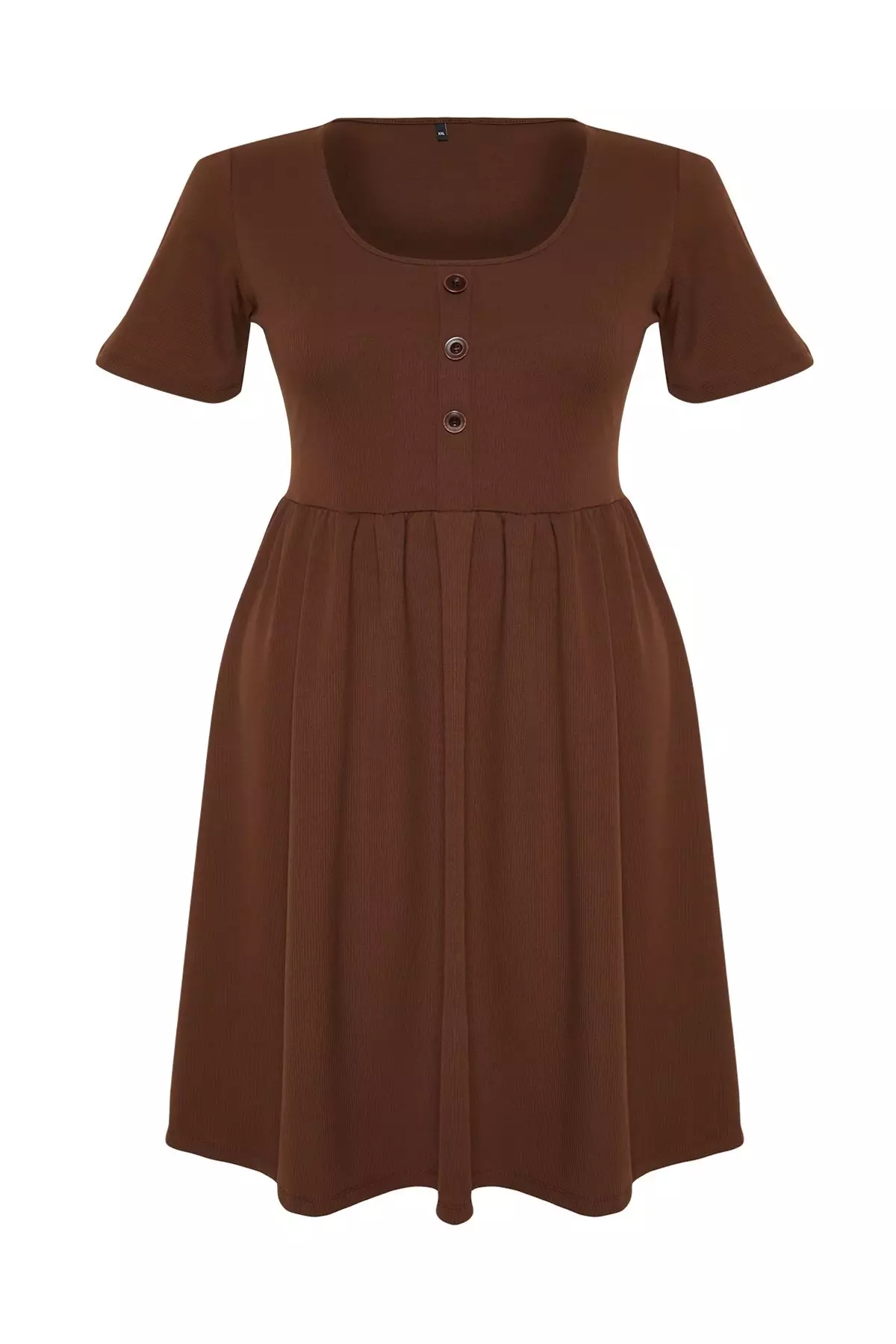 Plus Size Scoop Neck Midi Dress