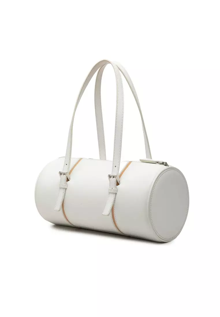 Pre-Loved Burberry Leather Barrel Shoulder Bag