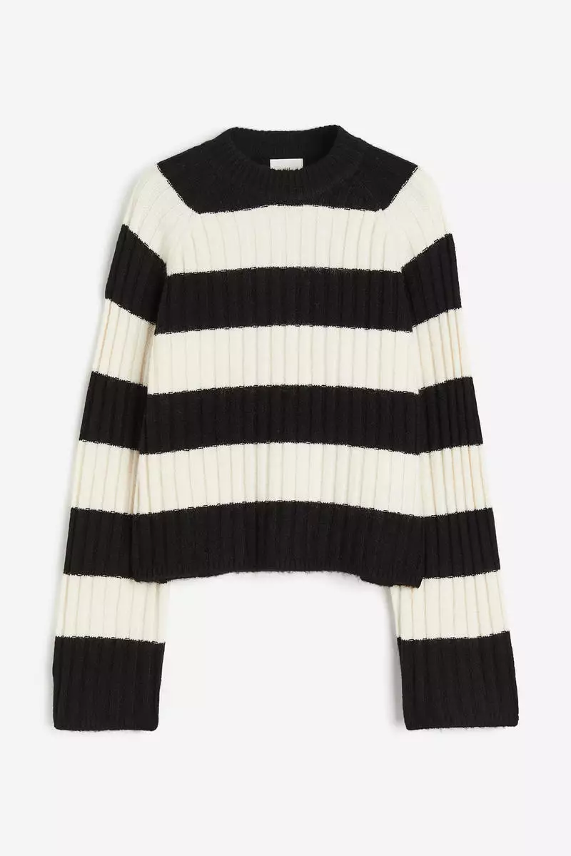 Rib-knit jumper