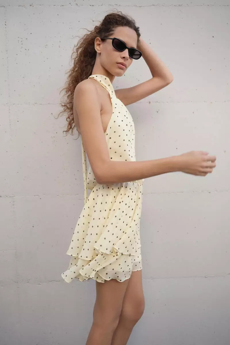 Chiffon halterneck dress