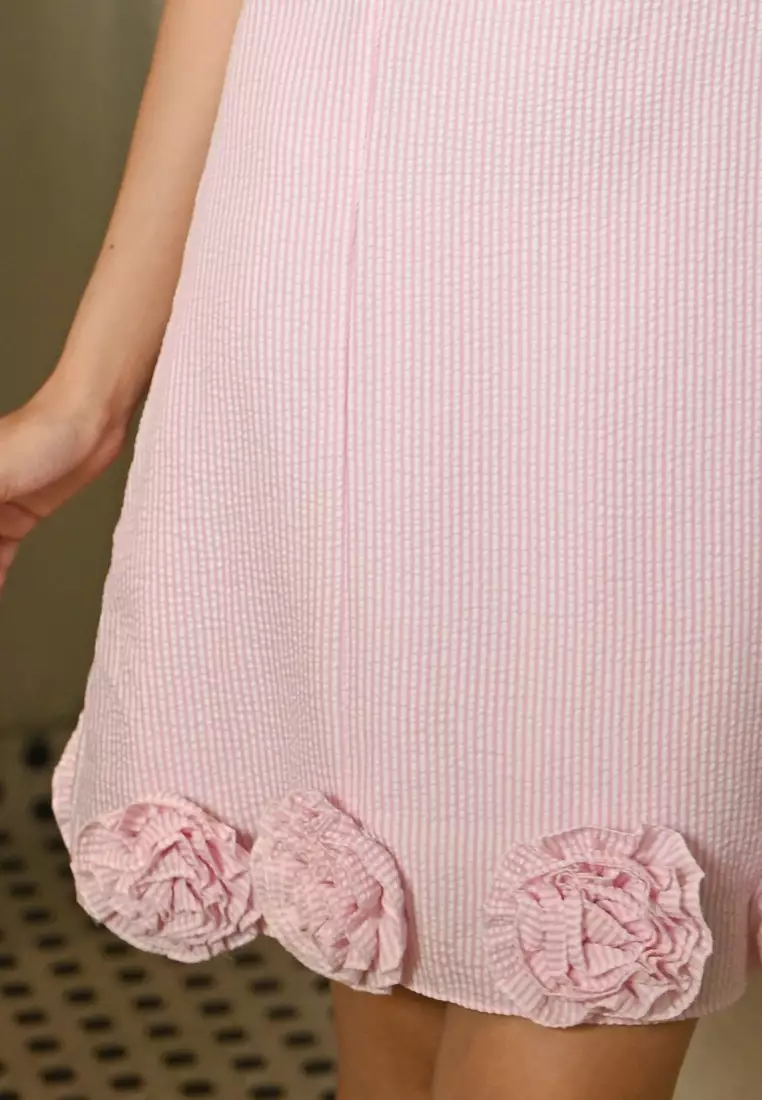 Rose Trim Shift Dress