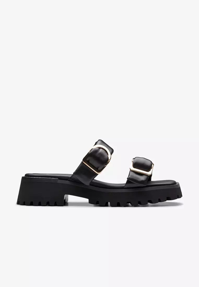 Discount on Clarks  shoes - SKU: Stayso Stripe Strappy Sandals Black
