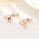 Glamorousky silver Simple Personality Plated Rose Gold Star 316L Stainless Steel Stud Earrings 7D446AC1FDE03CGS_3