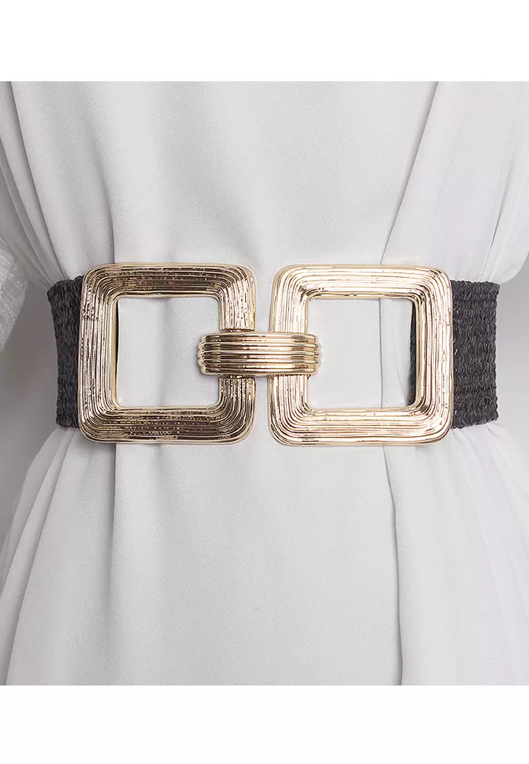 Leather Belt White Straw Belt Buy Twenty Eight Shoes Metal Buckle