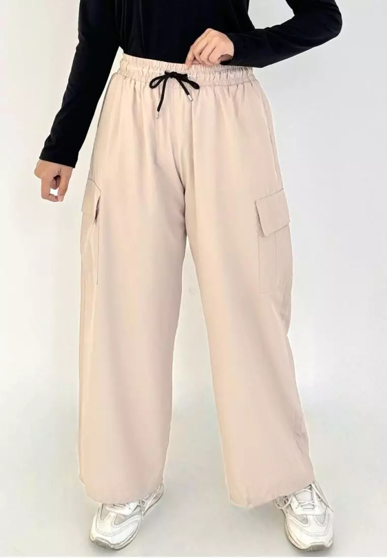 BUY 1 GET 1 FREE Alia Cargo Pants [Beige - Army]