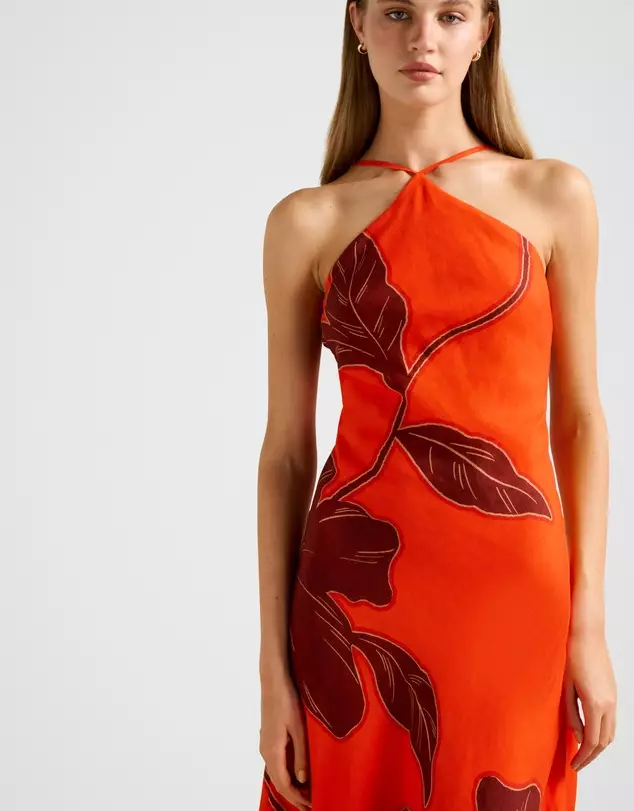 Nova Arrow Neck Maxi Dress