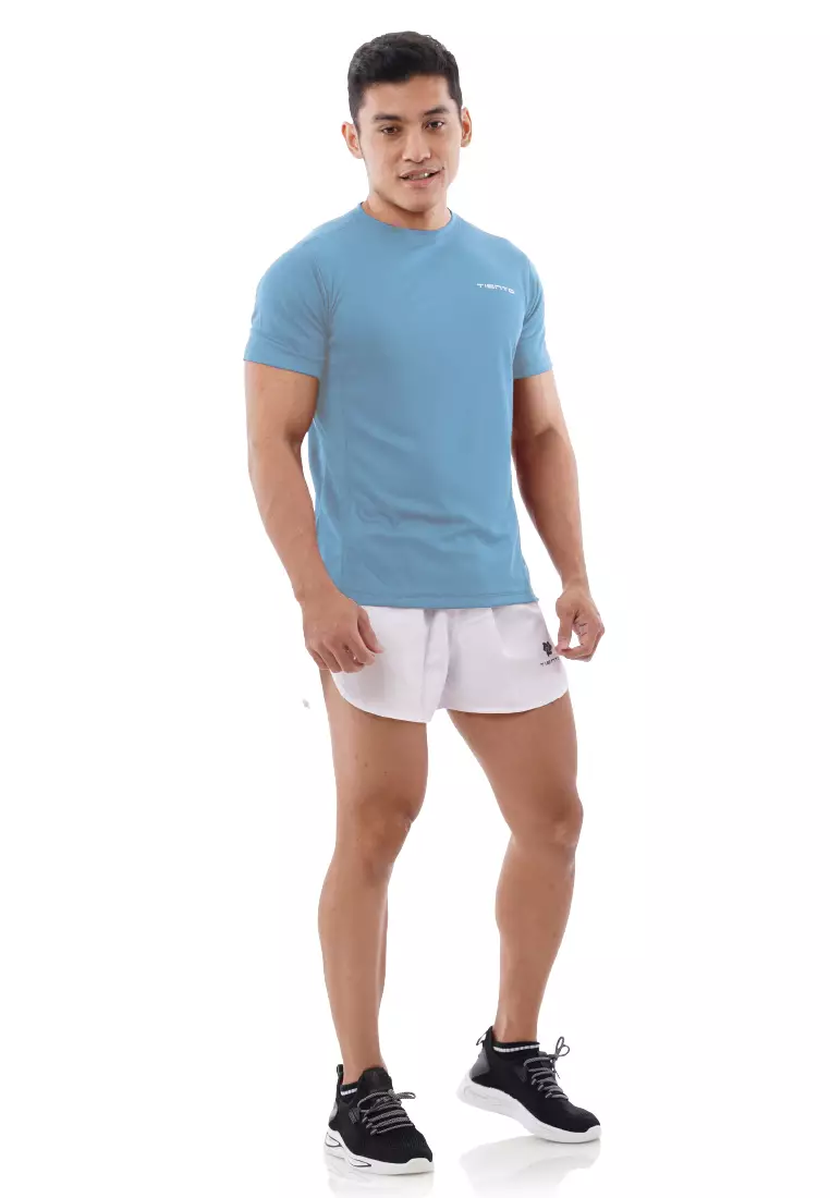 Tiento Kaos Dry Fit Men Airy Blue Baju Olahraga Lari Pria