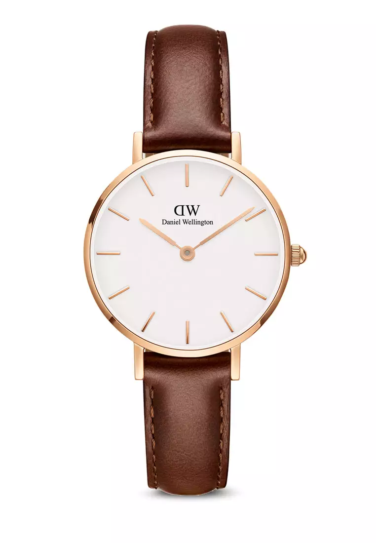 Classic St Mawes 28mm Women s Stainless Steel Watch with Leather Strap Rose Gold jam tangan perempuan jam tangan wanita Female watch DW OFFICIAL